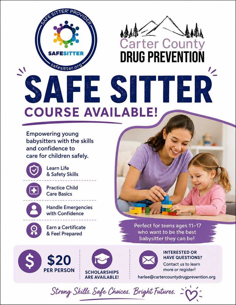 Carter County Drug Prevention Safe Sitter Flyer